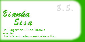 bianka sisa business card